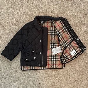 Kids Burberry quilted jacket